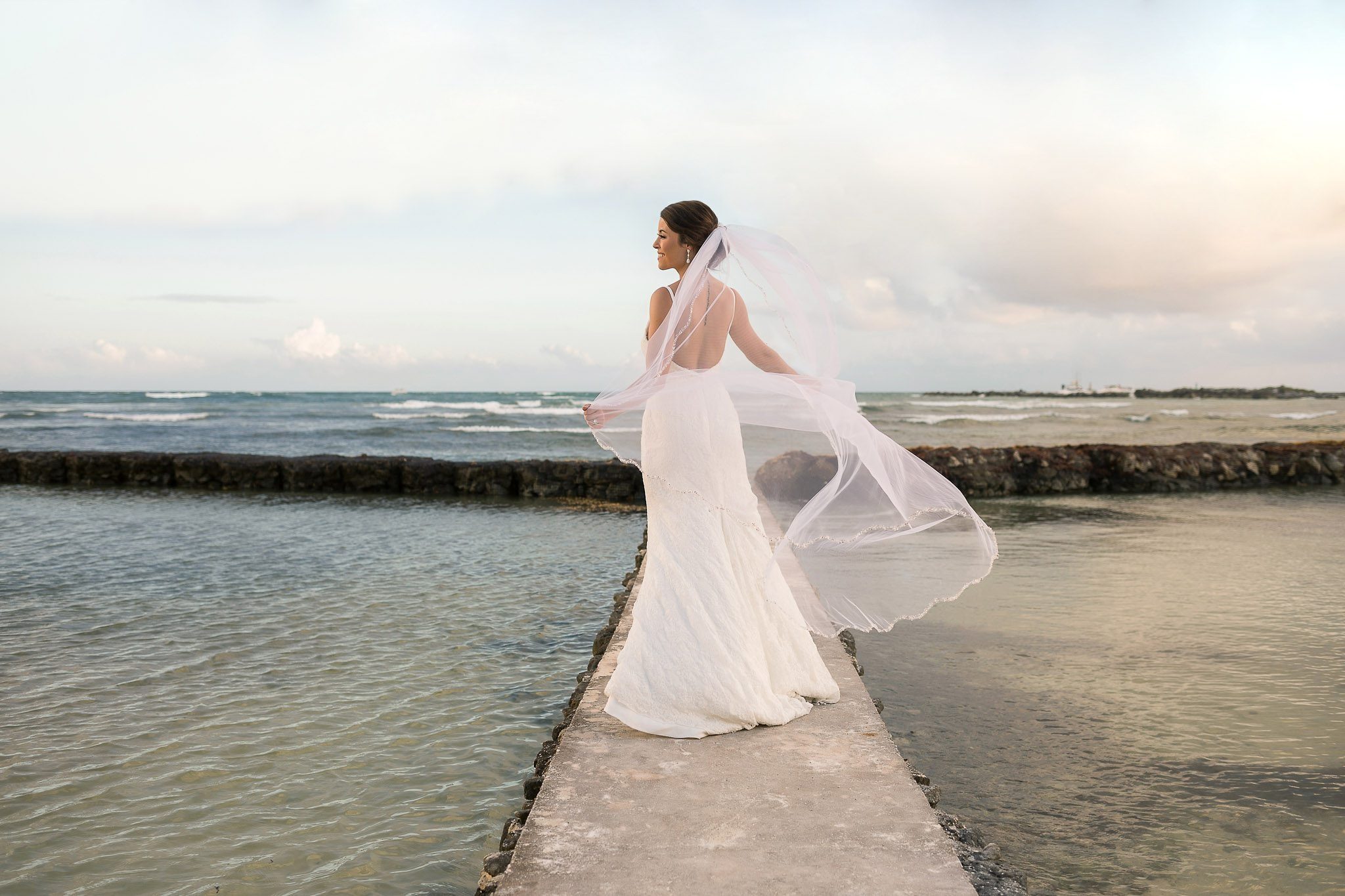 Beachfront wedding at a private hacienda, Puerto Aventuras